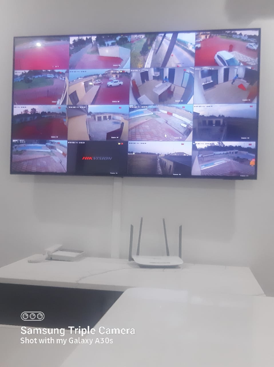 Multi-camera CCTV monitoring setup
